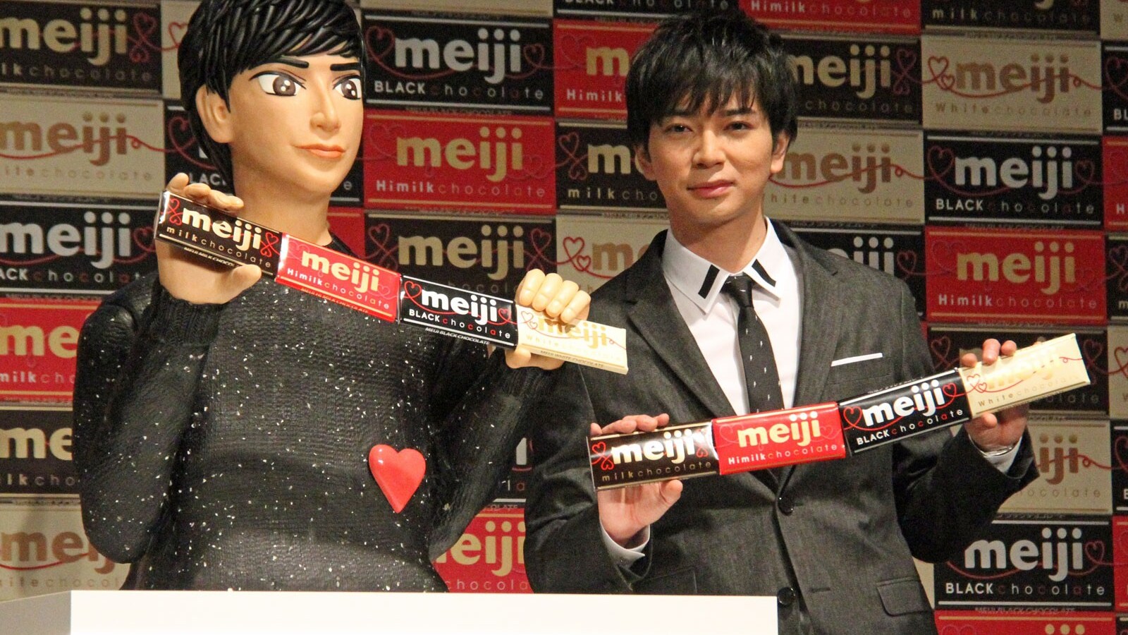 松本潤がチョコをあげる相手は…？11日は渋谷に「チョコ潤」像が登場