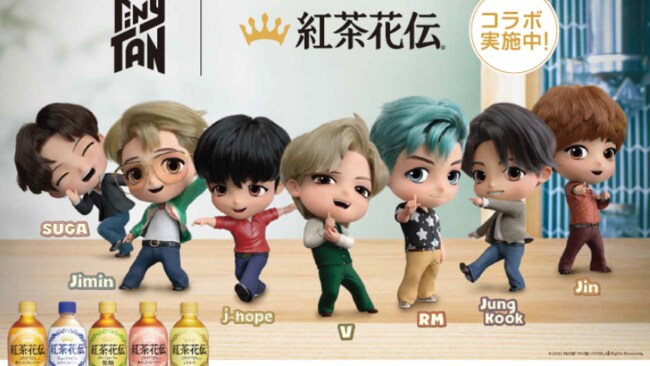 BTSのキャラクター「TinyTAN」と「紅茶花伝」がコラボキャンペーンを