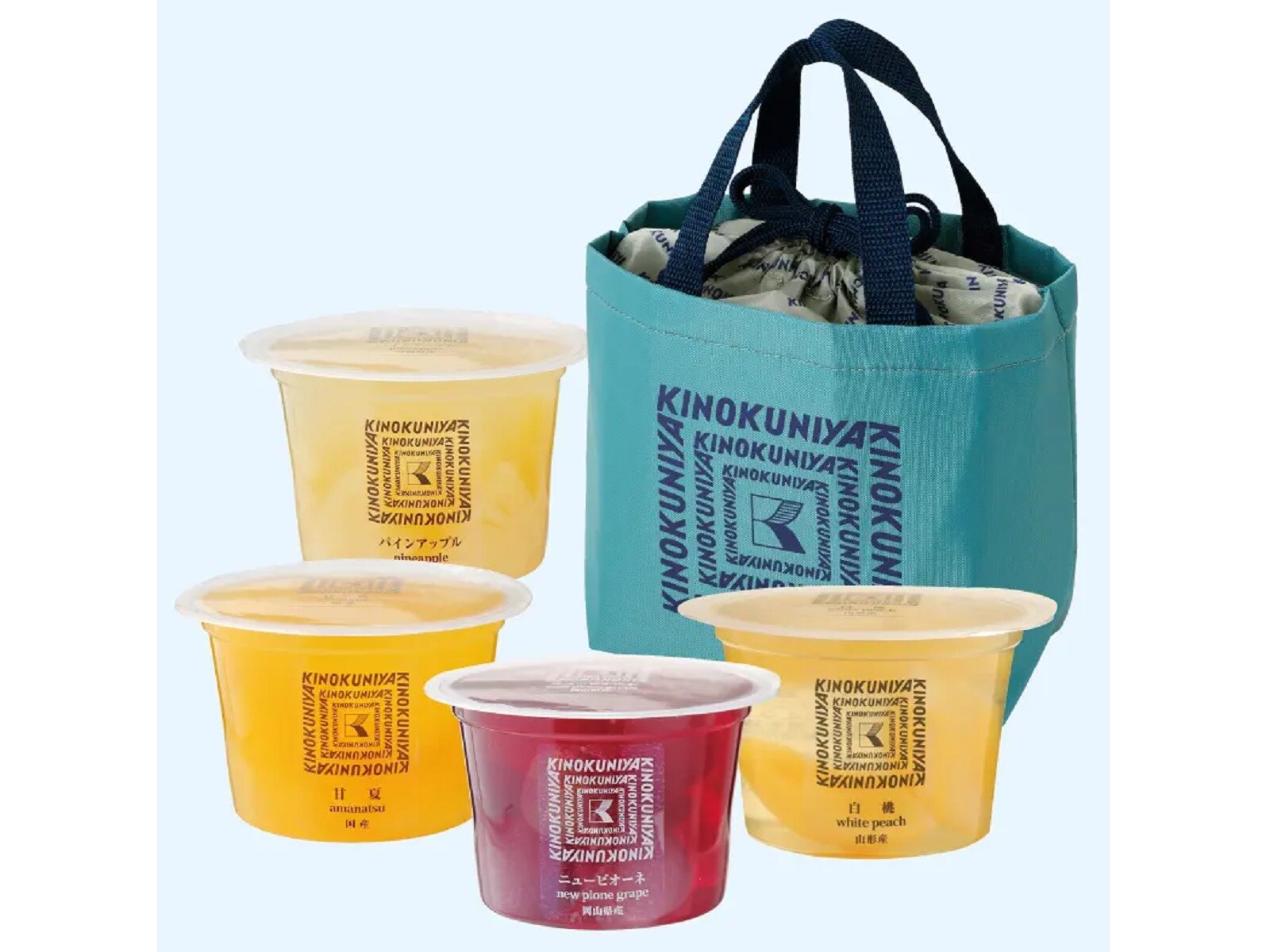 紀ノ国屋】涼しげなブルーグリーンの「ミニ保冷バッグ」が登場！ 果物