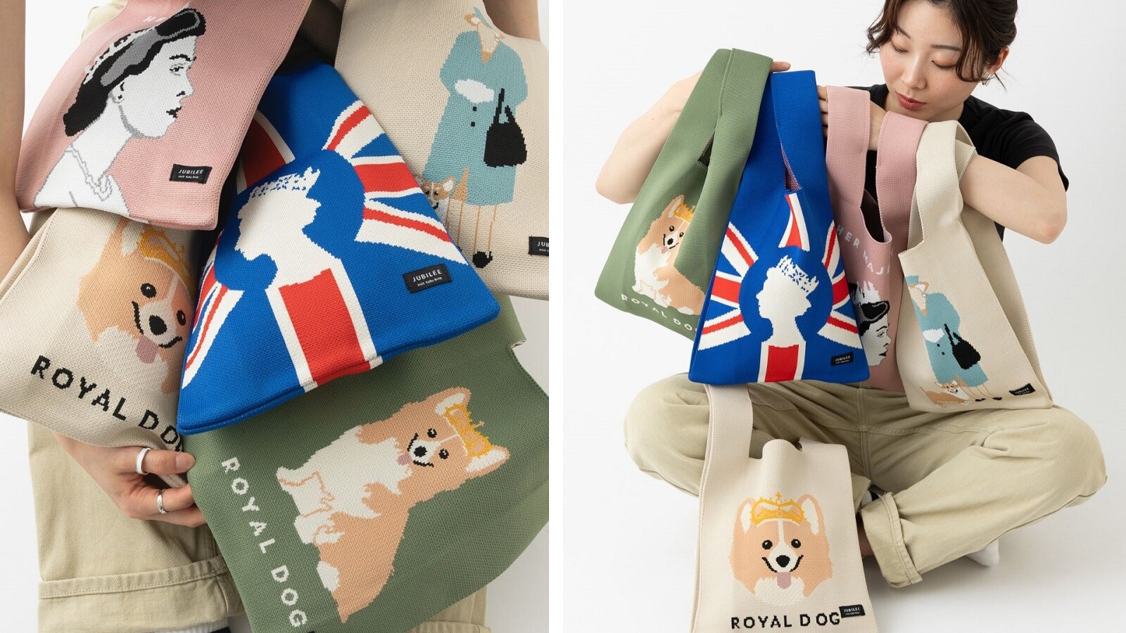 イギリス王室モチーフの「ニットトートバッグ」が英国展に登場 