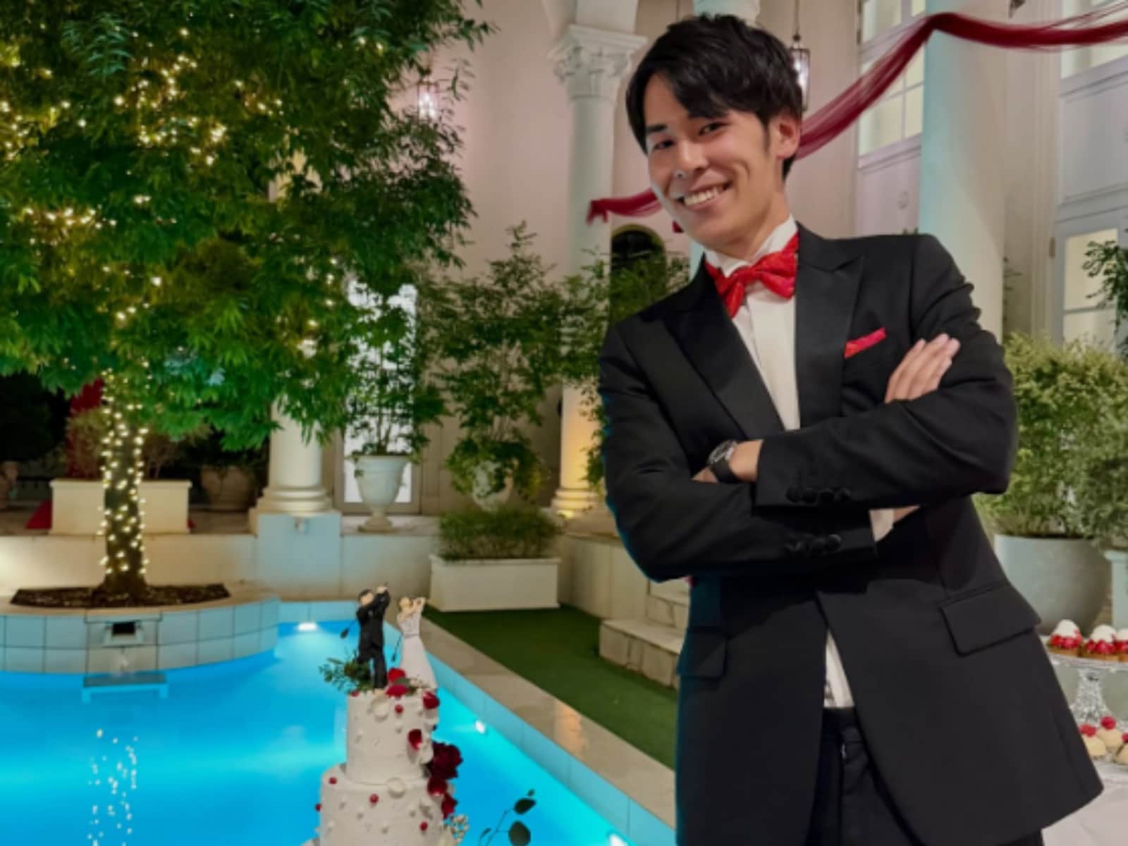 りょうくんの結婚式かと」東海・りょう、結婚式参列ショットに