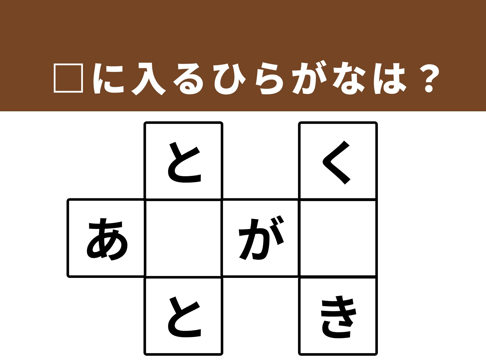 クロスワードパズルクイズ】これ、分かる？ 空欄に共通する2文字は