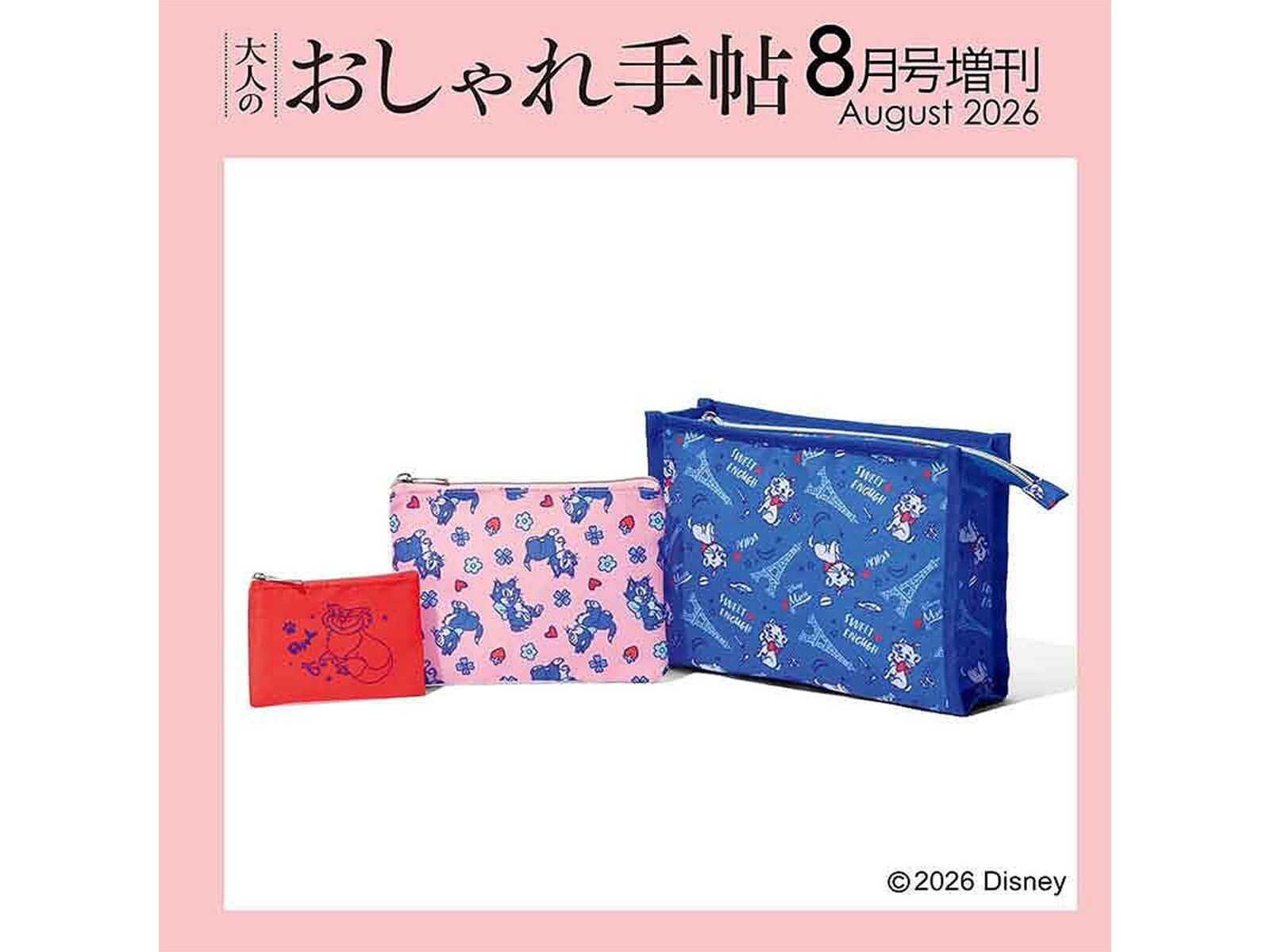 Disney - にゃんまる出品　Blu-ray不布ケース　12点セット 画像2枚目参照 付録】ディズニーの猫キャラが大集合！「特大ケース＆大・小ポーチ豪華